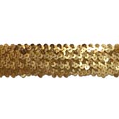 Kód: 30477  4 soros elasztikus flitterbortni, 4 cm széles - #53 GOLD