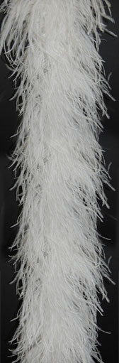 Ostrich feather boa 4 ply - WHITE (fehér)