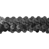 Elastic sequin 10746, 2 rows, 0.8 - Black (Fekete)