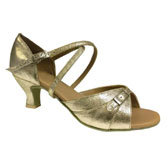 Latin női tánccipő: állítható lábfejbőségű Zója model - #53 GOLD