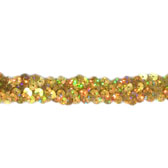 Holographic elastic sequin trim ,2 rows, 0.8 - #53 GOLD