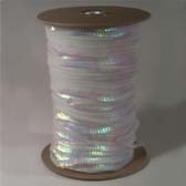 1 row 6 mm elastic iridescent cup sequin - WHITE (fehér)