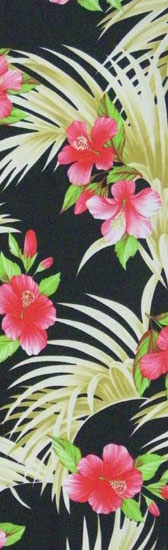Flower pattern sequin - BLACK/PINK