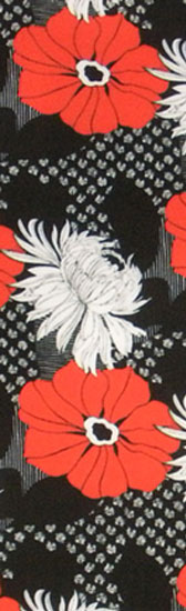 Flower pattern sequin - BLACK/RED