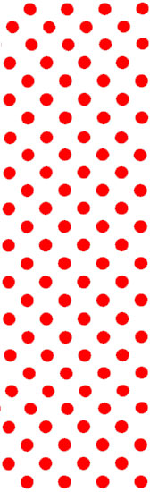 Polka dot material - WHITE/RED